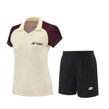 Áo Cầu Lông Cổ Trụ Yonex 01112 Nữ - Kem NâuHàng Loại 1 Cao Cấp - Thấm Hút - Thoáng Khí - Co Giãn - Bền Bỉ - Form  Ổn